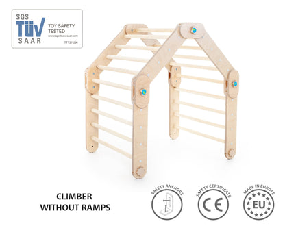 Triangle d'escalade, salle d'escalade Montessori, Climber, Pikler - Jeu de motricité enfant