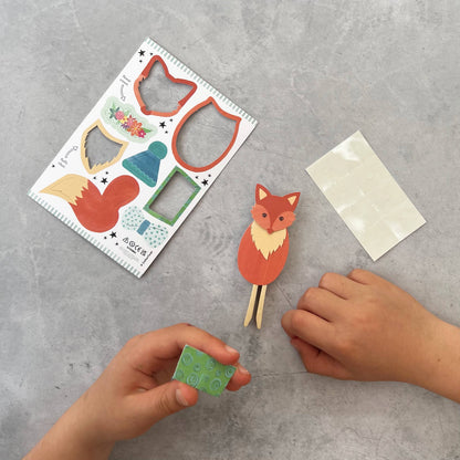 Make Your Own Fox Peg Poupée Kit