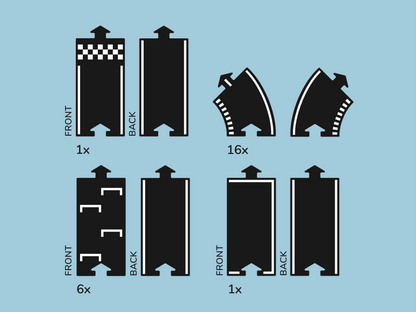 Grande piste de course de jouets flexibles - Grand Prix