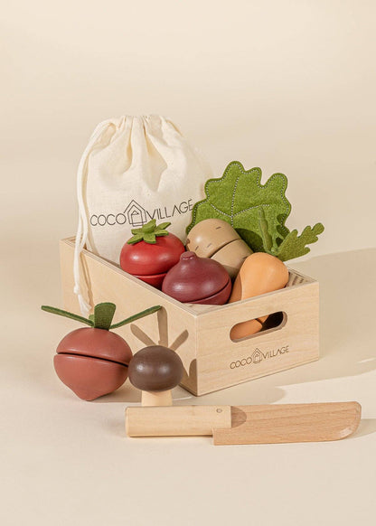 Set de jeu de légumes en bois