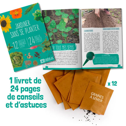 Coffret 12 sachets - Jardiner sans se planter - Kit créatif de jardinage Enfant