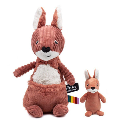 Peluche Les Ptipotos - Kangaroo Mum&Baby Terracotta