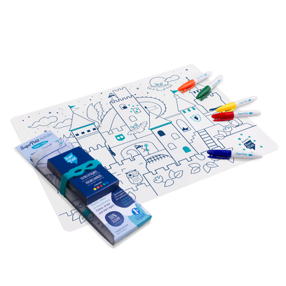 Jeu éducatif: Set de table en silicone CHATEAU -réutilisable