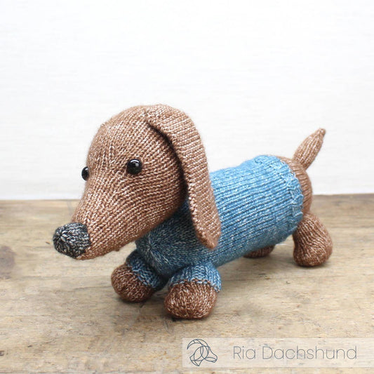 Kit à tricoter DIY - Ria Dachshund