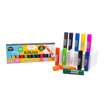 Bâtonnets de peinture Silkies + Lot de 12 - Jeu éducatif pour enfant