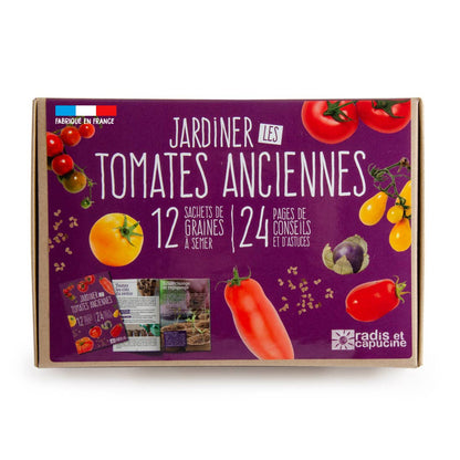 Coffret 12 sachets - Tomates anciennes - Kit créatif de jardinage Enfant