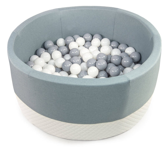 Ball-Pit Round Eco Dark Mint 90x40cm (+200 boules)