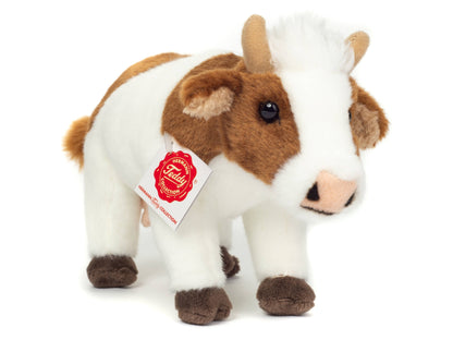 Vache brun-blanche debout 23 cm - peluche - peluche