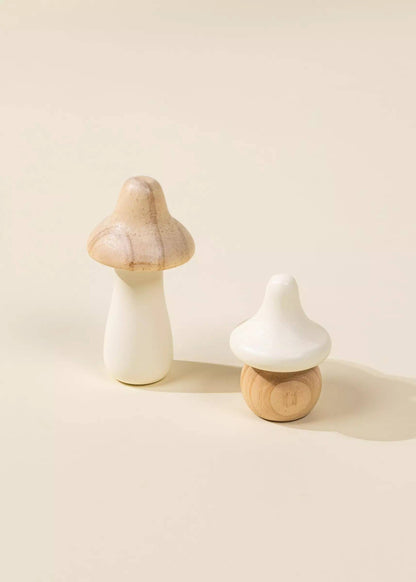 Set de jeu en bois avec champignons