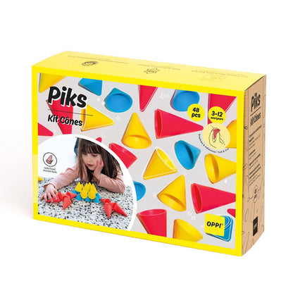 Piks Kit Cônes - Jeu de construction éducatif en bois