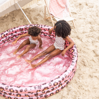 Piscine Gonflable Swim Essentials avec Imprimé Léopard Rose Doré - Jeu de Plein Air