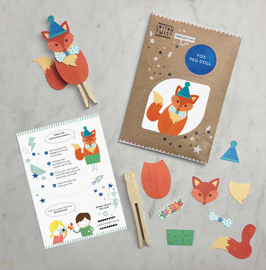 Make Your Own Fox Peg Poupée Kit