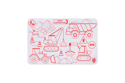 Coloriage éducatif: Mini Playmat 2en1: SUPER CONSTRUCTION