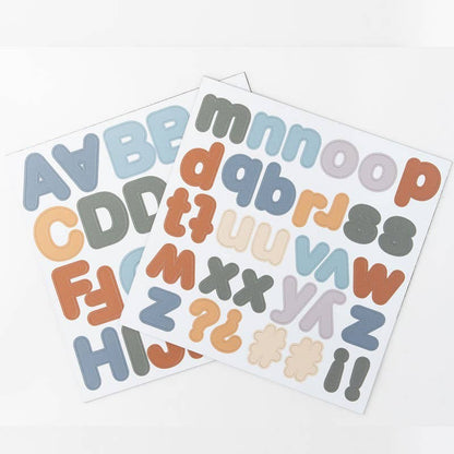 Lettres magnétiques - bleu caramel - lot de 125 magnets