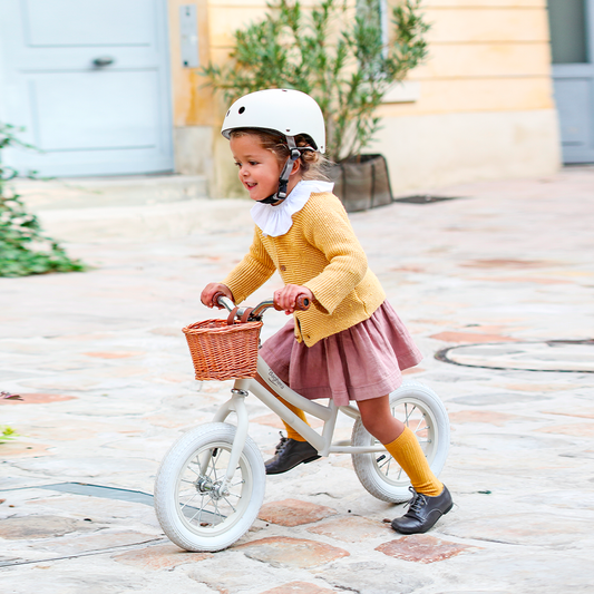 Draisienne Beige pour enfant et son Casque assorti - Baghera