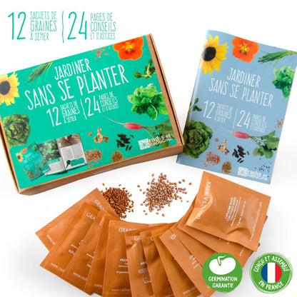 Coffret 12 sachets - Jardiner sans se planter - Kit créatif de jardinage Enfant