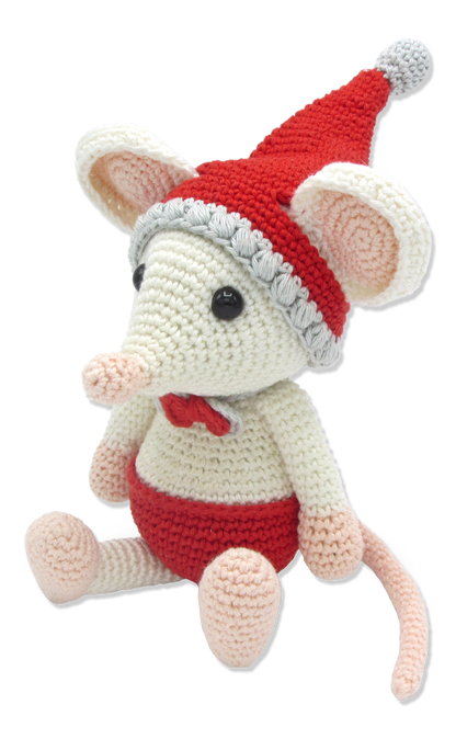 Kit de crochet à faire soi-même - Souris de Noël