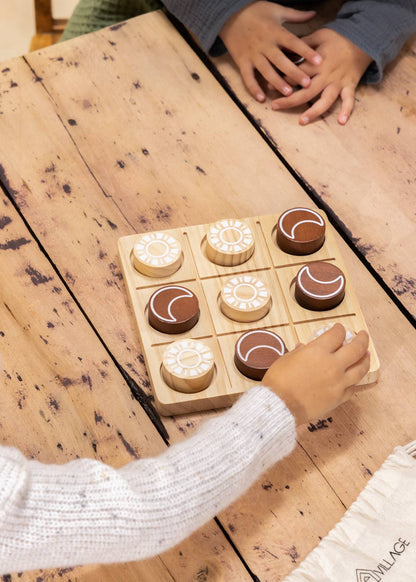 Set de jeu Tic Tac Toe en bois