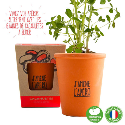 Kit message J'amène L'apéro - Cacahuètes - Kit créatif de jardinage