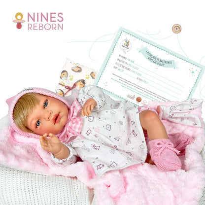 POUPÉE ROSE NINES REBORN