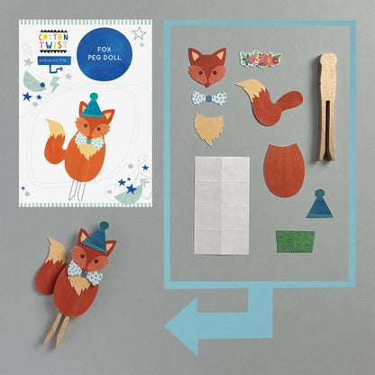 Make Your Own Fox Peg Poupée Kit