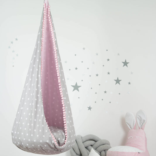 Balançoire Suspendue Cocoon Rose Dust - Accessoire de Jeu pour Enfants