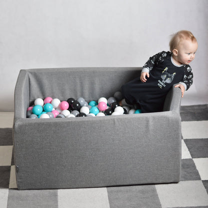 Ball-Pit Square Gris clair 90x90x40cm (+200 balles)