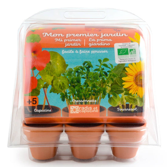 Serre plastique recyclé - Mon premier jardin - Kit créatif de jardinage Enfant