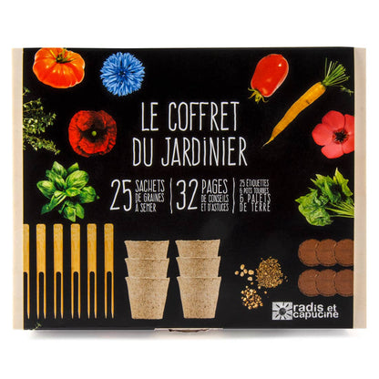 Coffret prestige du jardinier -  25 variétés - Kit créatif de jardinage Enfant