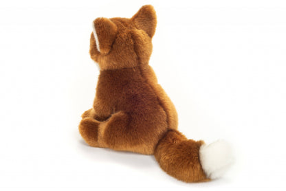 Renard assis brun rougeâtre 20 cm - peluche - peluche