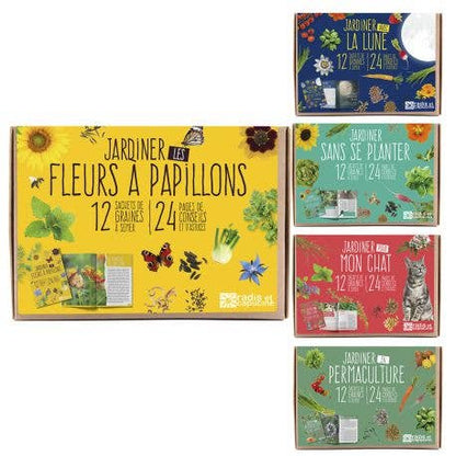 Coffret 12 sachets - Fleurs à papillons - Kit créatif de jardinage Enfant