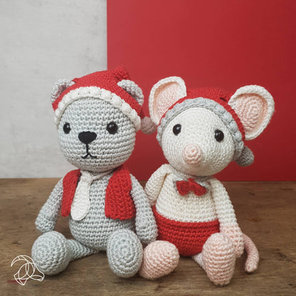 Kit de crochet à faire soi-même - Souris de Noël