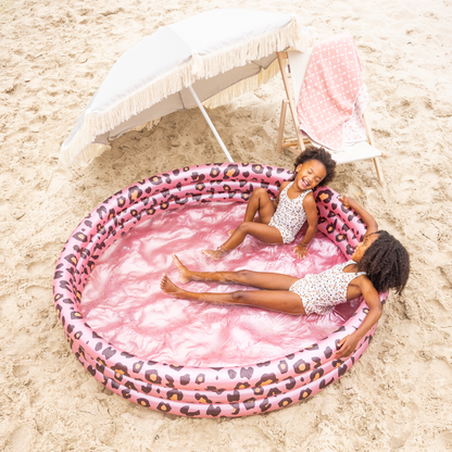 Piscine Gonflable Swim Essentials avec Imprimé Léopard Rose Doré - Jeu de Plein Air