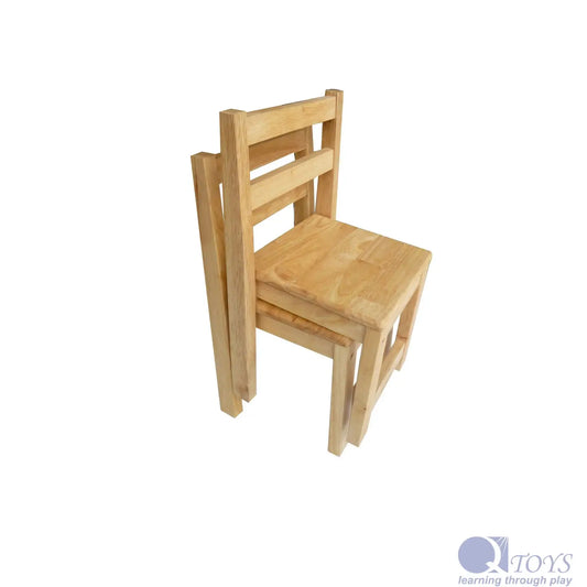 Chaises standard en bois d'hévéa - Ensemble de 2