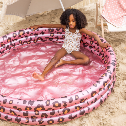 Piscine Gonflable Swim Essentials avec Imprimé Léopard Rose Doré - Jeu de Plein Air