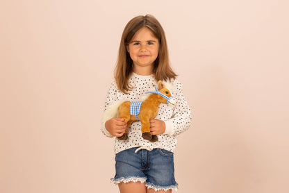 Cheval debout avec selle 23 cm - peluche - peluche