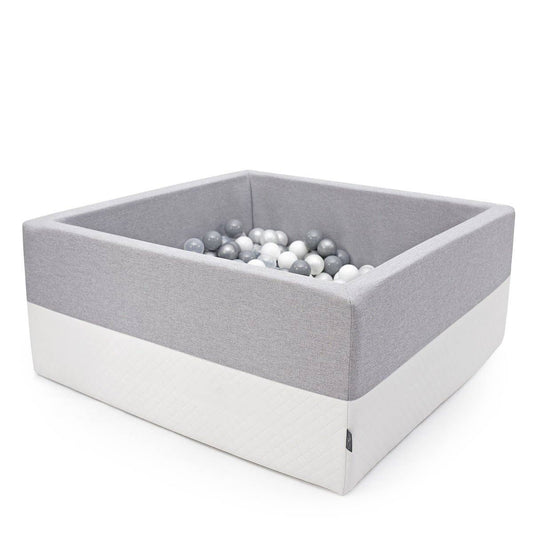 Ball-Pit Square Eco Light Grey 90x90x40cm (+200 balles)