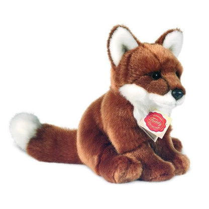 Renard assis brun rougeâtre 20 cm - peluche - peluche