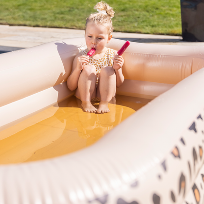 Piscine gonflable Imprimé Léopard Beige Swim Essentials - Jeu d'extérieure