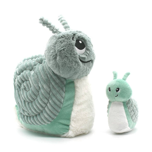 ESCARGOT EN PELUCHE ET BÉBÉ MENTHE/ LES PTIPOTOS