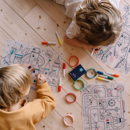 Jeu éducatif: Set de table en silicone CACTUS - Réutilisable