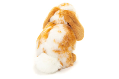 Lapin assis marron clair/blanc piqué 20 cm - jouet en peluche - S