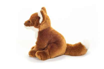 Renard assis brun rougeâtre 20 cm - peluche - peluche