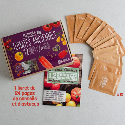 Coffret 12 sachets - Tomates anciennes - Kit créatif de jardinage Enfant