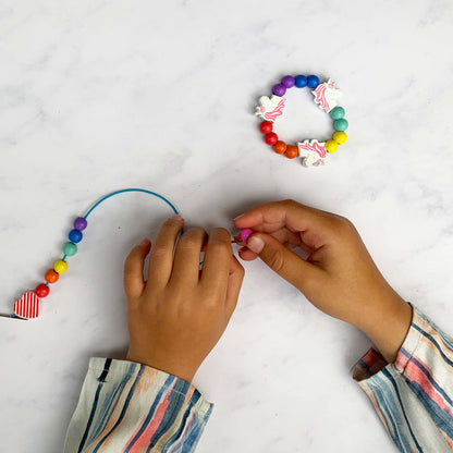 Kit de fabrication de bracelets en forme de licorne et de cœur