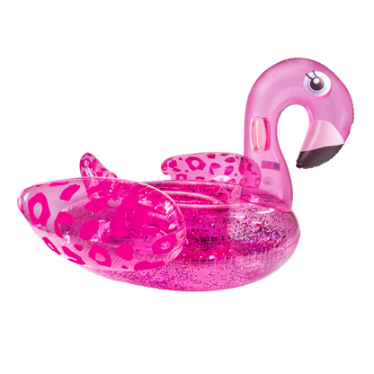 Flamant rose gonflable XXL avec imprimé fluo de Swim Essentials - Accessoire de Natation