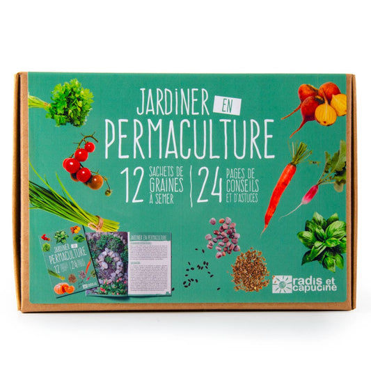 Coffret 12 sachets - Jardiner en permaculture - Kit créatif de jardinage Enfant