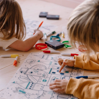 Jeu éducatif: Set de table en silicone CHATEAU -réutilisable