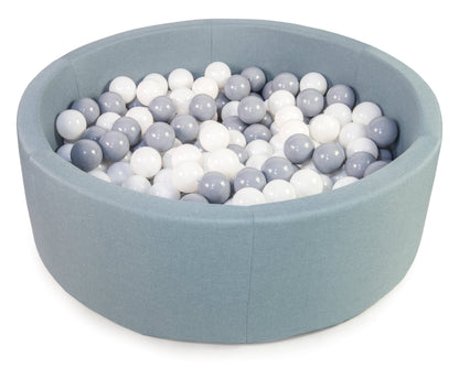 Ball-Pit Round Doux Dark Mint 90x30cm (+200 boules)  - Aire de Jeu pour Enfants ( 1 an et +)