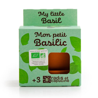 Plantes gourmandes - Basilic bio - Kit créatif de jardinage Enfant